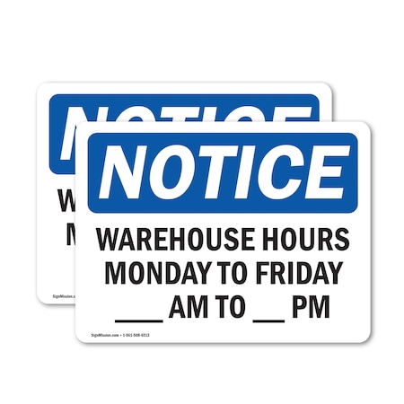 Signmission 18 in W, 12 in H, Vinyl Decal OS-2PACK-NS-D-1218-L-18899